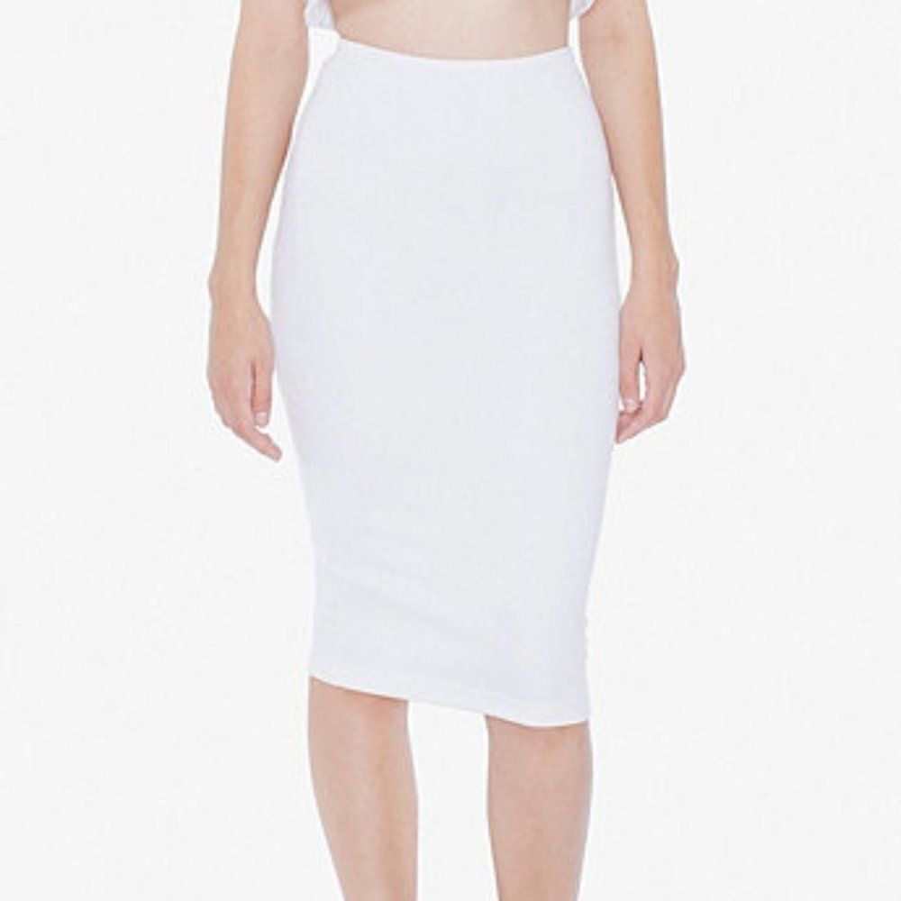 American Apparel White Ponte Skirt
